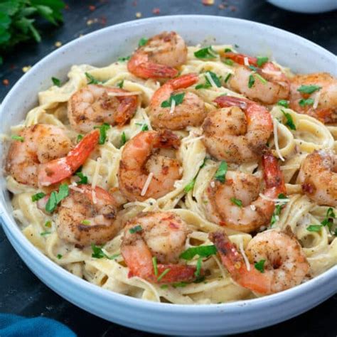 Shrimp Fettuccine Alfredo Pasta Recipe Yellow Chilis