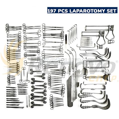 Laparotomy Surgical Instruments Set Of 197 Pieces Abdominal Surgery