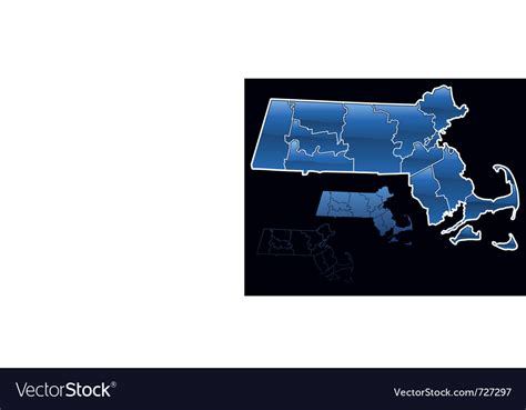 Counties Of Massachusetts Royalty Free Vector Image