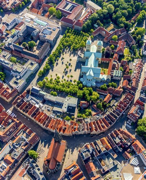 M Nster Von Oben St Paulus Dom Und Domplatz In Der Altstadt In