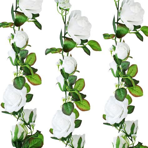 White Flower Garland Wedding Decorations Artificial Flowers 8