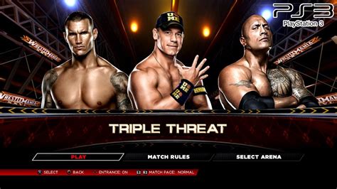 Wwe 2k14 Ps3 John Cena Vs Randy Orton Vs The Rock Triple Threat [2k