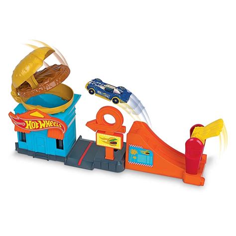 Hot Wheels City Loja de Hambúrguer Pista de Brinquedo para crianças a partir de anos