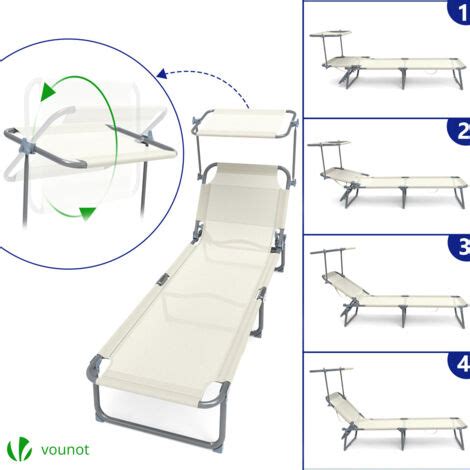 Vounot Er Set Sonnenliege Klappbar Gartenliege Strandliege Mit