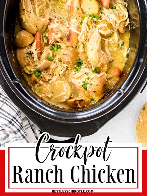 Crockpot Ranch Chicken Easy Weeknight Recipe Restless Chipotle