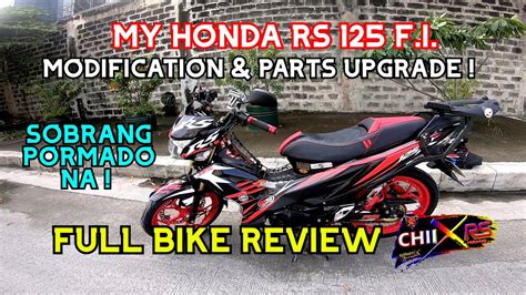 Honda Rs125 Fi Full Bike Review Anong Parts Upgrade And Modification