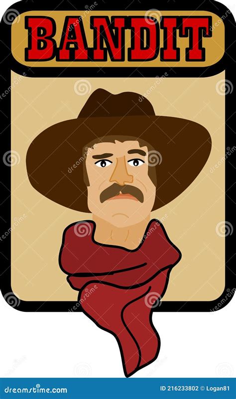 Cowboy Bandit Outlaw Highwayman Or Bank Robber Wearing Face Mask Front