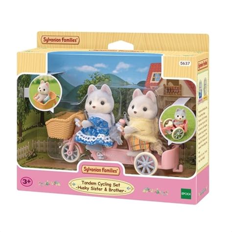 Pieski Husky Na Rowerze Zestaw Z Figurkami Sylvanian Families