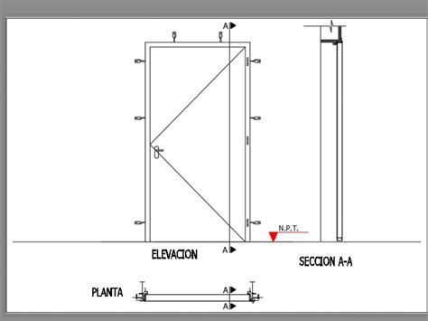 Steel Door In Autocad Download Cad Free 8646 Kb Bibliocad