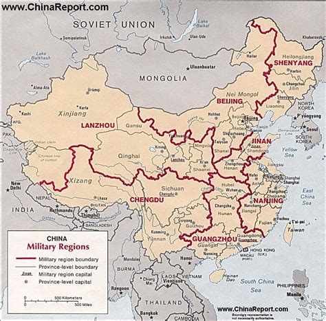 Map China 7 Military Districts Commands By The China Report