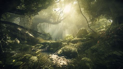 Floresta árvores Plantas Selva Fundo Selva Relva Plantar Imagem de