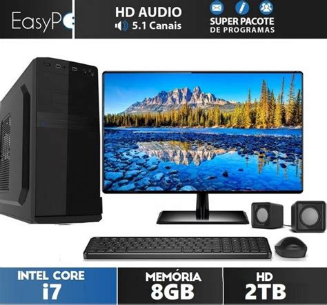 Tudo Sobre Computador EasyPC Powered By Intel Core I7 8GB HD 2TB