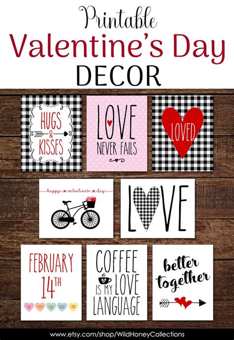 Valentine S Day Printables With The Words Love Coffee And Bicycles