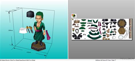 Anime Chibi One Piece Roronoa Zoro Chibi Ver Paperzone Vn