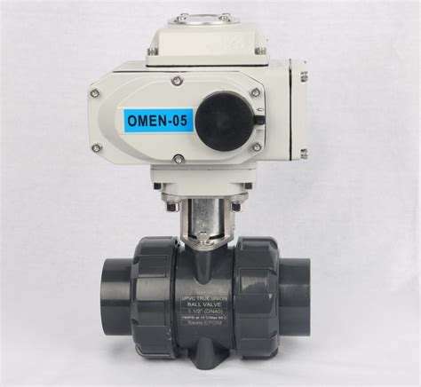 Gf Pvc Full Port Npt Threaded Actuators Valve 24v Dc Electric Actuator Valve Motorized Electric