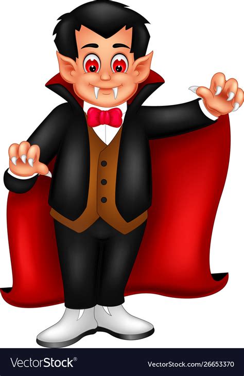 Funny dracula cartoon Royalty Free Vector Image