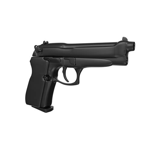 3d Rendering Of Pistol Gun 18065919 Png