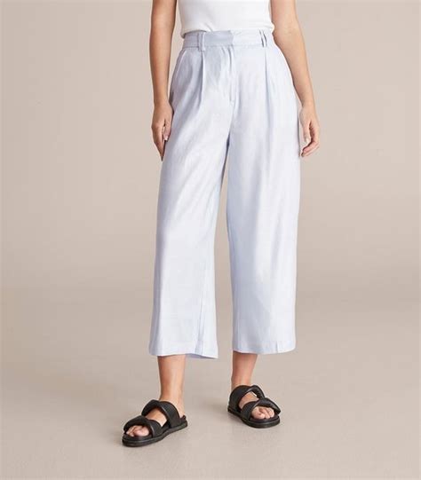 Preview Linen Blend High Waist Wide Leg Culottes Target Australia