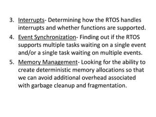 How To Choose An RTOS PPT