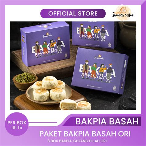 Promo Paket Bakpia Basah Kacang Hijau Box Bakpia Juwara Satoe