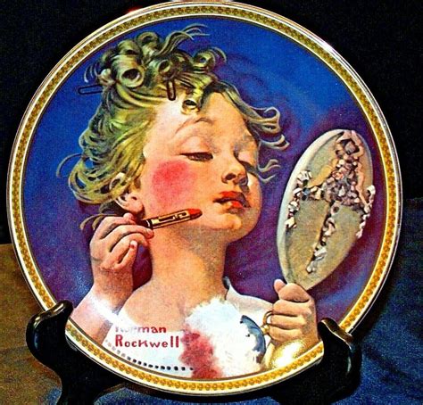 Making Believe At The Mirror Norman Rockwell Plate Knowles Aa Cp