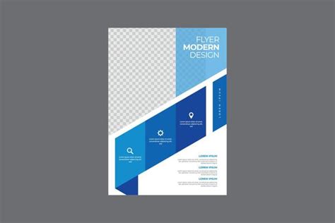 Modern Blue Business Brochure Flyer Poster Design Templat Vector Art Icons And Graphics For