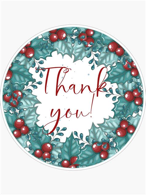 "Thank You Christmas Stickers " Sticker for Sale by boop749 | Redbubble