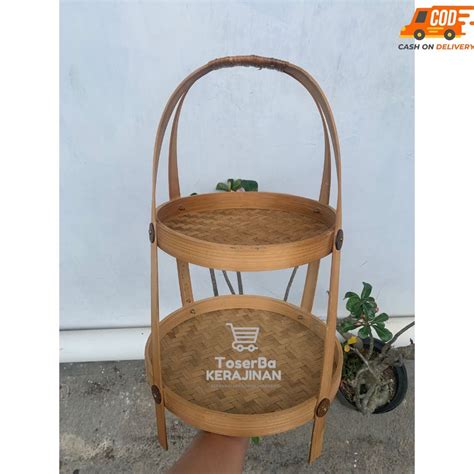 Jual Rak Bambu Susun 2 Tampah Bambu Anyaman Bambu Shopee Indonesia