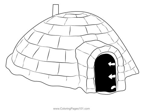 Sand Igloo Coloring Page For Kids Free Igloo Printable Coloring Pages