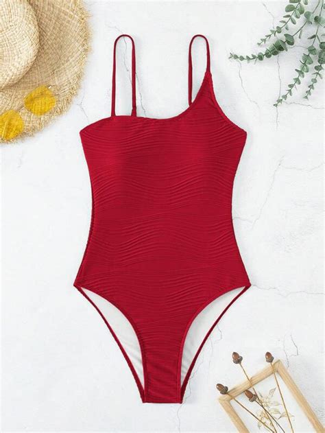 Shein Swim Basics Ba Ador Una Pieza Liso Moda De Mujer Shein M Xico