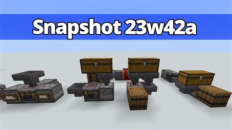 Snapshot 23w42a Más sobre el crafter nuevas gamerules y cambios