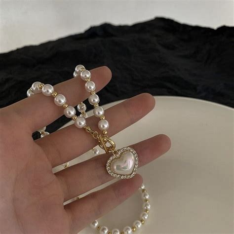 Ot Buckle Lock Imitation Pearl Necklace Engagement Necklaces Fashion Ebay