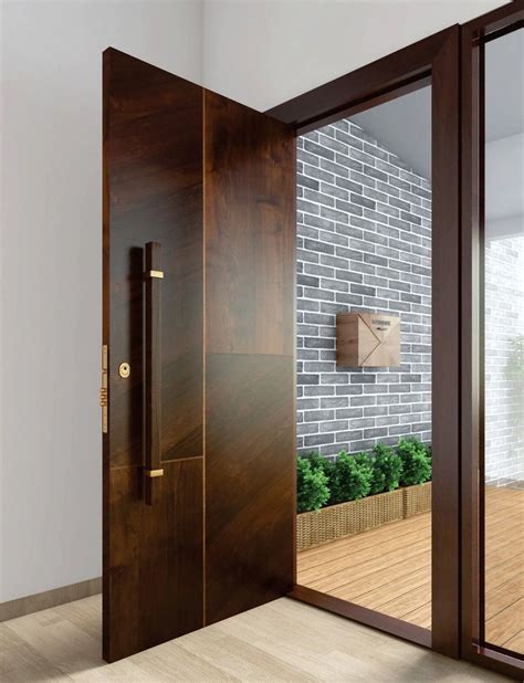 Cbmmart Contemporary Design Front Entry Solid Wooden Door Teak Exterior