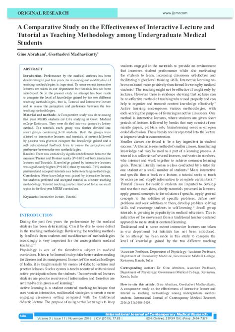 (PDF) A Comparative Study on the Effectiveness of Interactive Lecture ... 