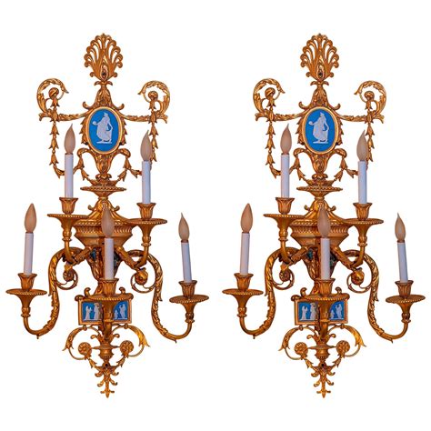 Pair Of Louis Xvi Style Bronze And Tole Wall Lights At Stdibs