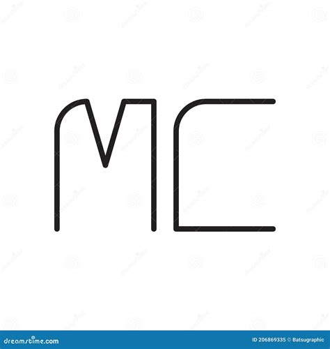 Icono Del Logotipo Del Vector De Letra Inicial De Mc Ilustraci N Del