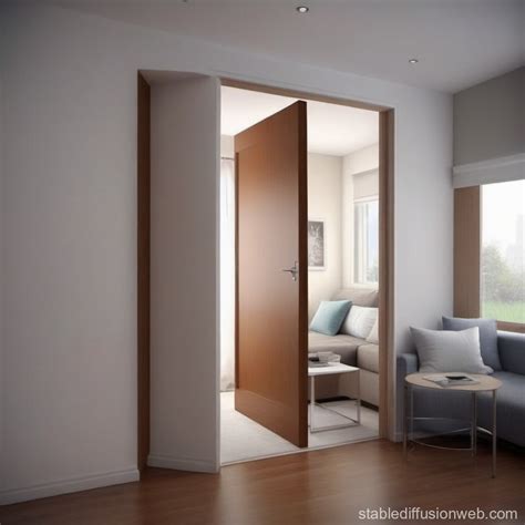 Central Interior Door Apartment Design | Stable Diffusion Online