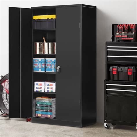 Intergreat Black Metal Storage Cabinet Locking Steel Storage Cabinet