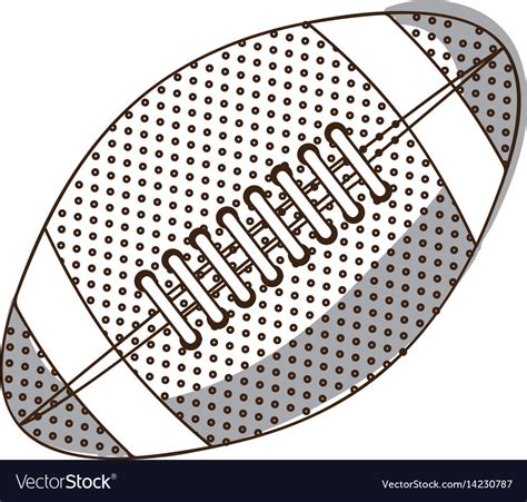 Silhouette monochrome with football ball element Vector Image