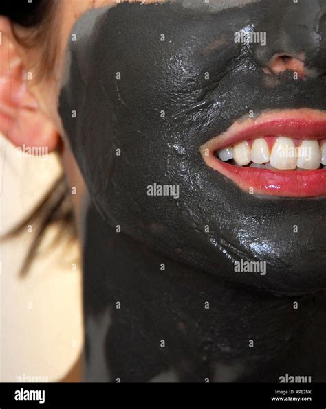 mud face mask stock photo alamy