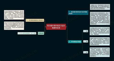 男方婚外情并有孩子起诉离婚判给谁思维导图编号p6157253 Treemind树图