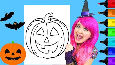 How To Color A Jack O Lantern Halloween Markers Youtube