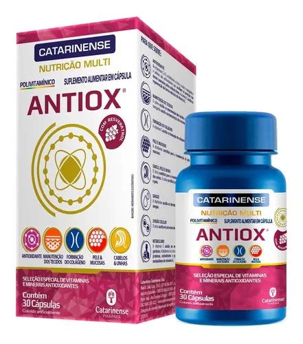 Antiox Resveratrol Vit C E B12 Zinco Catarinense Sabor