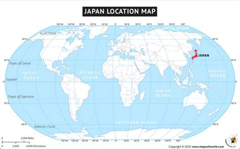 Japan On A World Map - Stefa Emmalynn