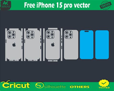 Free IPhone 15 Pro Vector Skin Template - 3.00