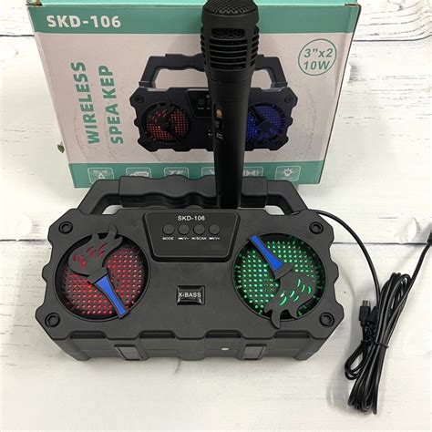 Loa Bluetooth Karaoke SKD 106 Tặng Kèm Mic Hát Có Dây Shopee Việt Nam