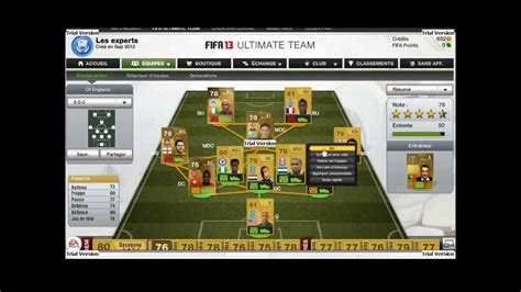 Fifa 13 ultimate team Mon équipe de Barclays PL pour moins de 15 000