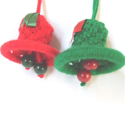 2 Crochet Christmas Bells Ornaments