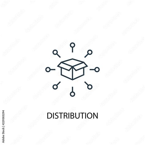 Distribution Concept Line Icon Simple Element Illustration