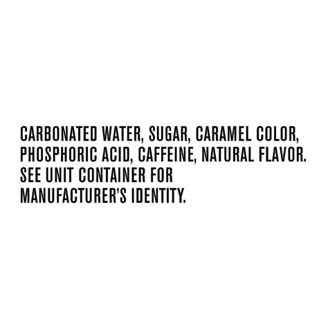 Pepsi-Cola Soda-Ingredients